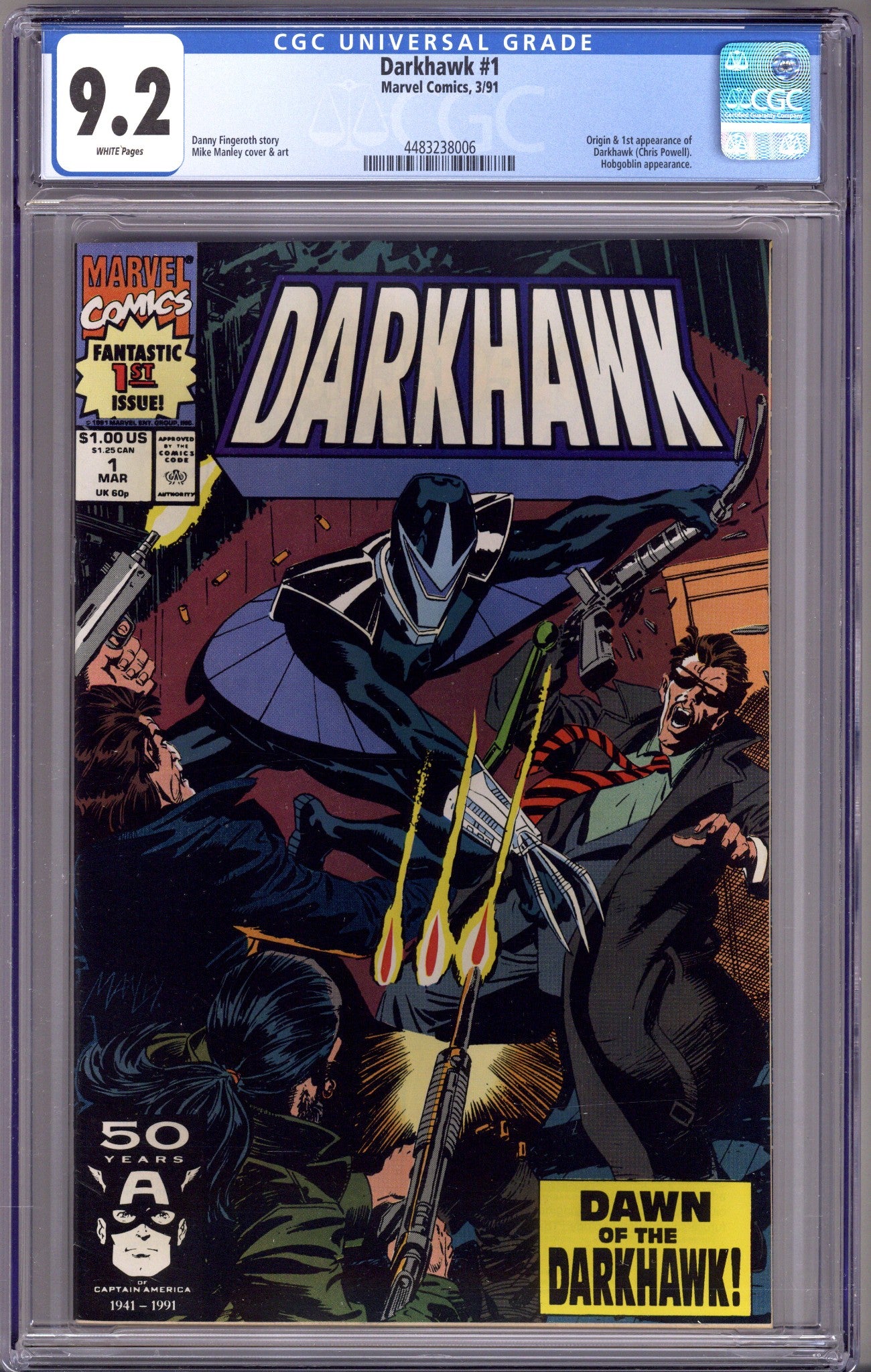 Darkhawk Vol 1 1 CGC 9.2 (NM-) (1991) 