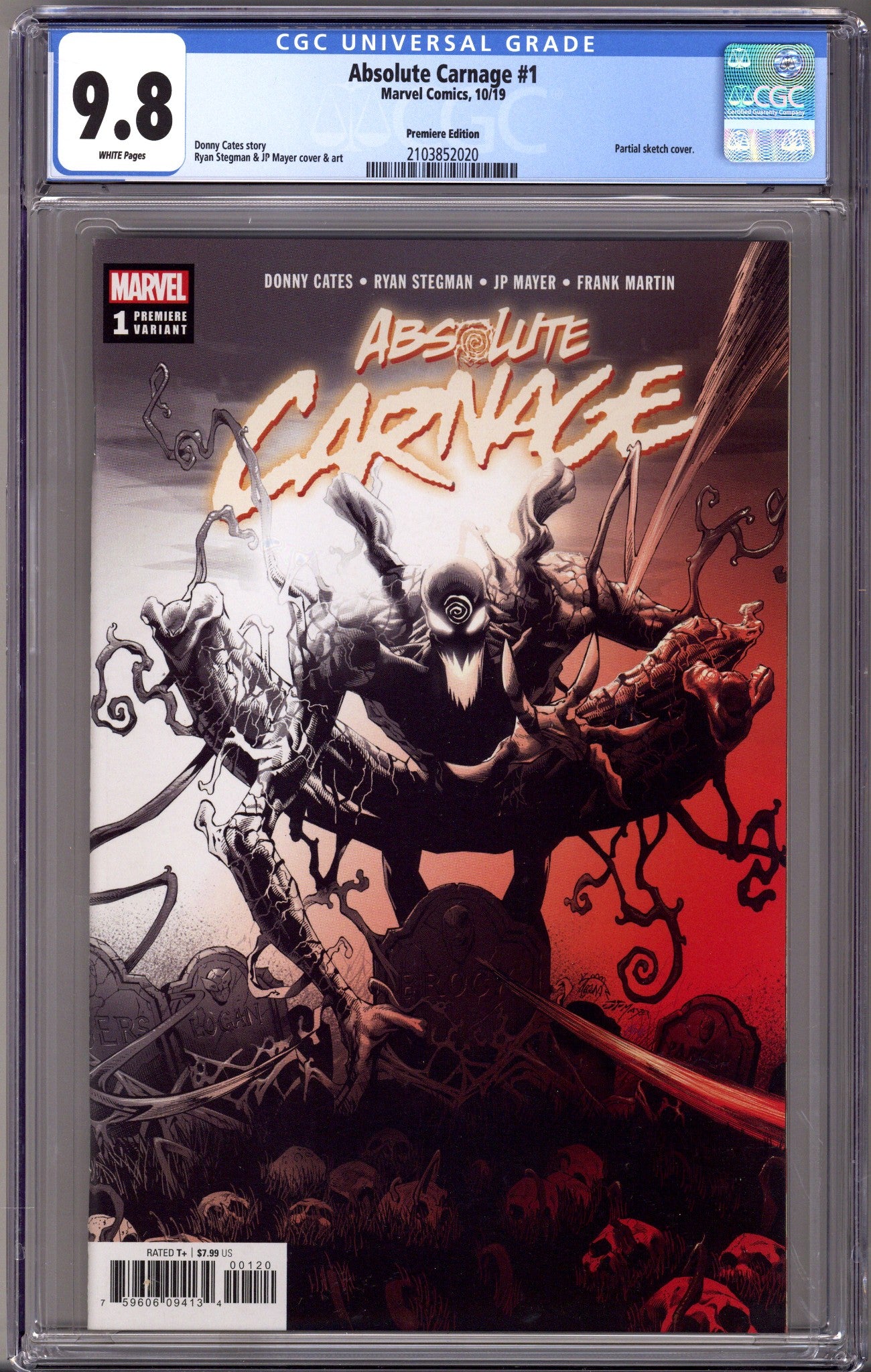Absolute Carnage 1 CGC 9.8 (NM/M) (2019) Stegman Premiere Variant 