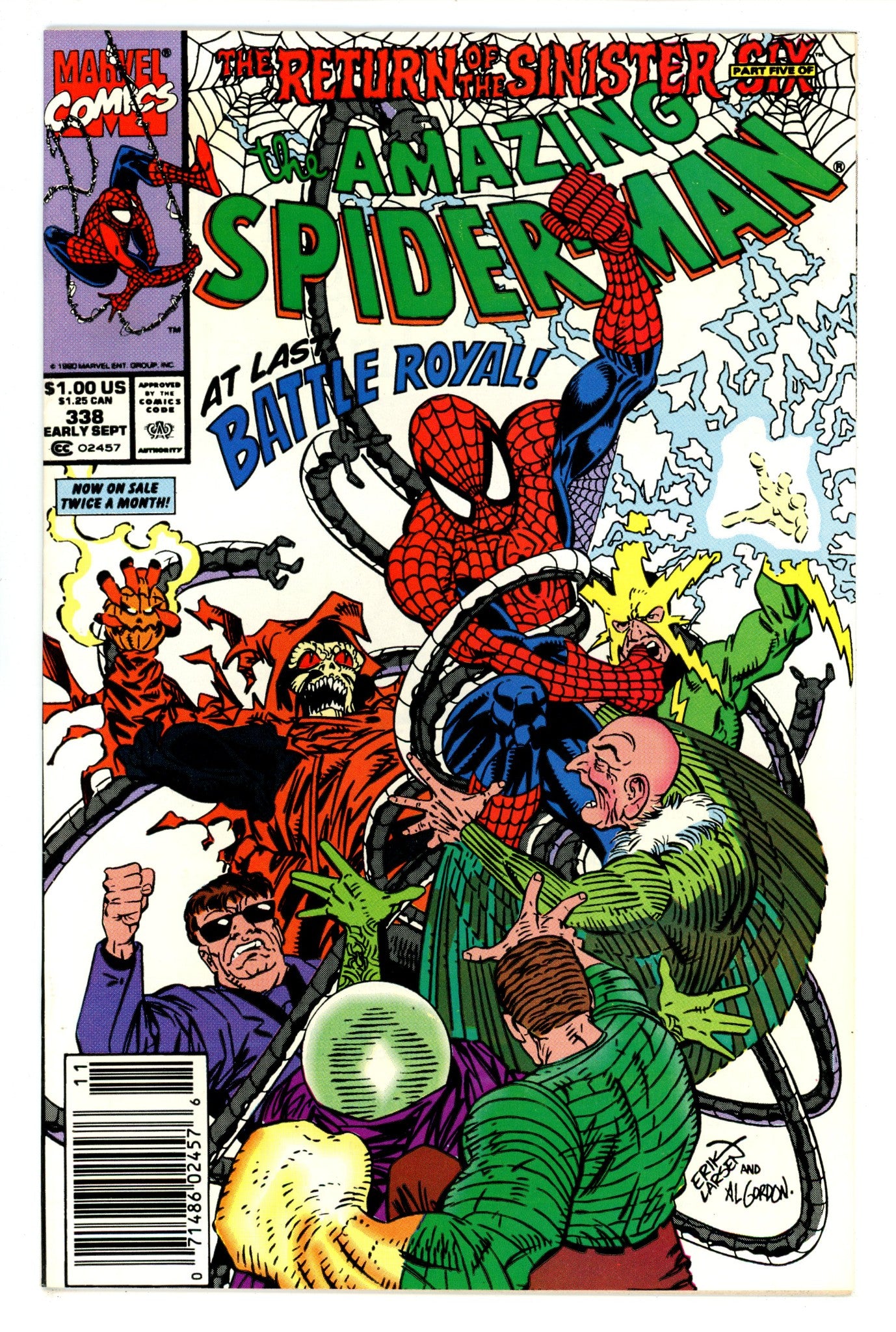 The Amazing Spider-Man Vol 1 338 VF (8.0) (1990) Newsstand 