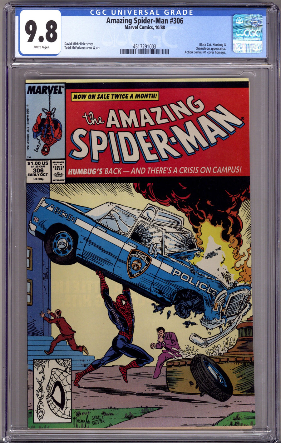 The Amazing Spider-Man Vol 1 306 CGC 9.8 (NM/M)   (1988)        