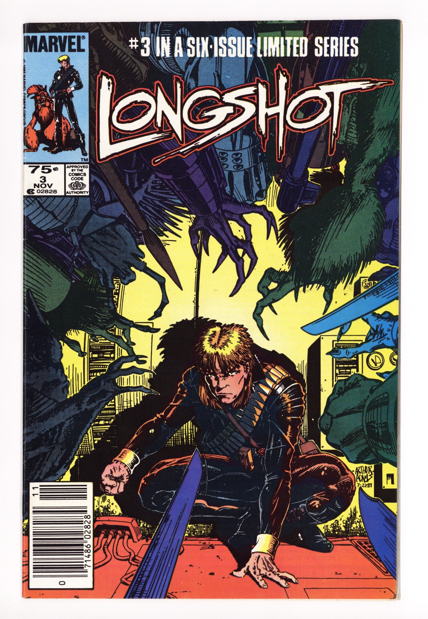 Longshot Vol 1 3 VF- (7.5) (1985) Newsstand 
