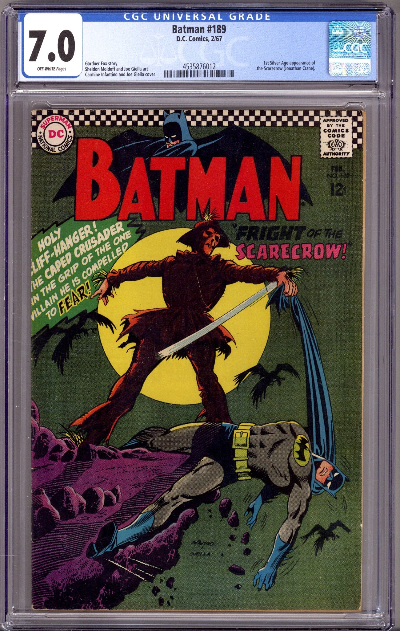 Batman Vol 1 189 CGC 7.0 (FN/VF) (1967) 