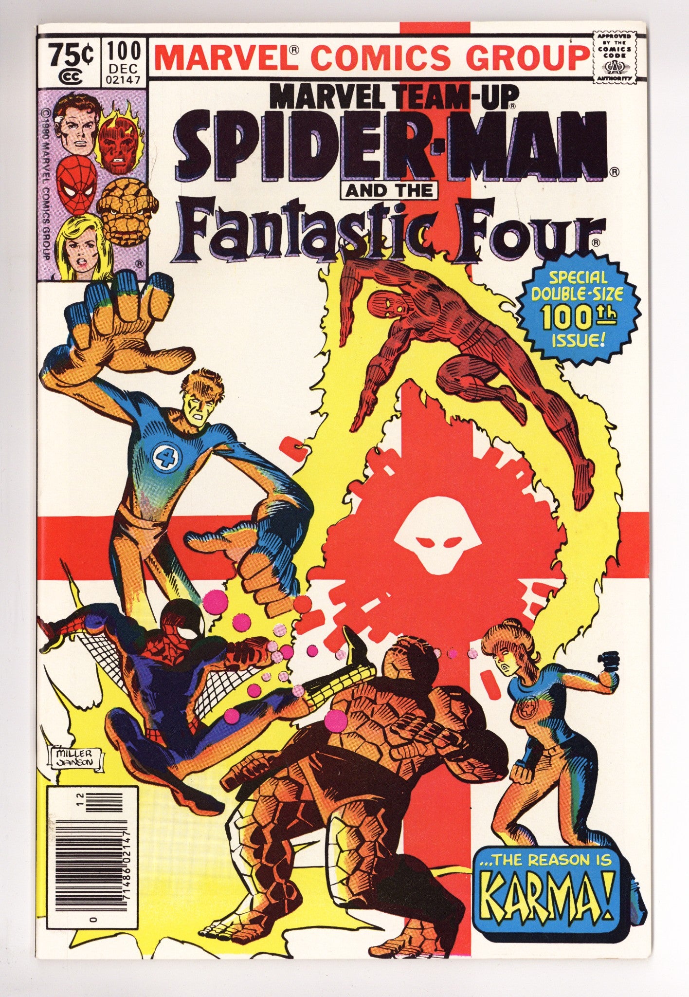 Marvel Team-Up Vol 1 100 VF+ (8.5) (1980) Newsstand 