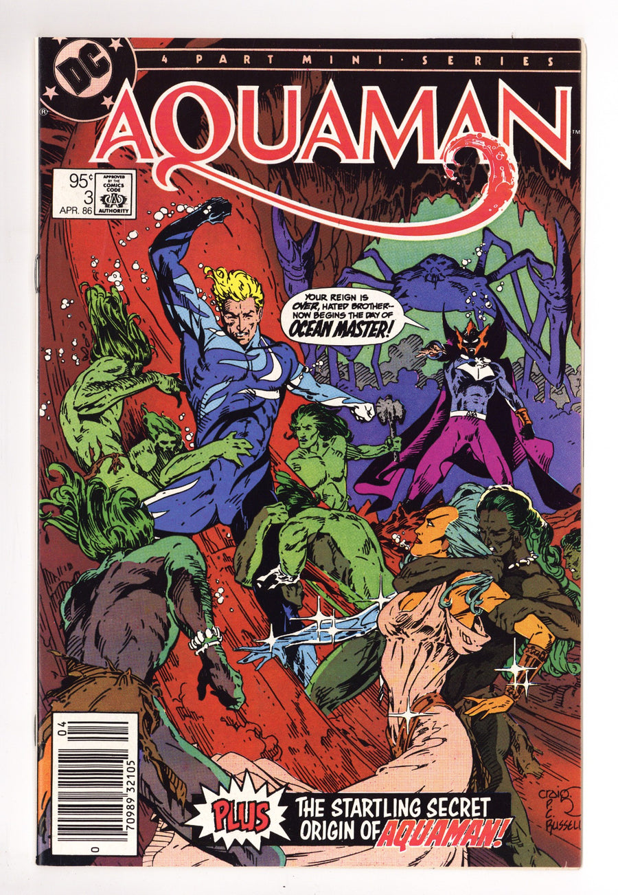 Aquaman Vol 2 3 VF+ (8.5) (1986) Canadian Price Variant 