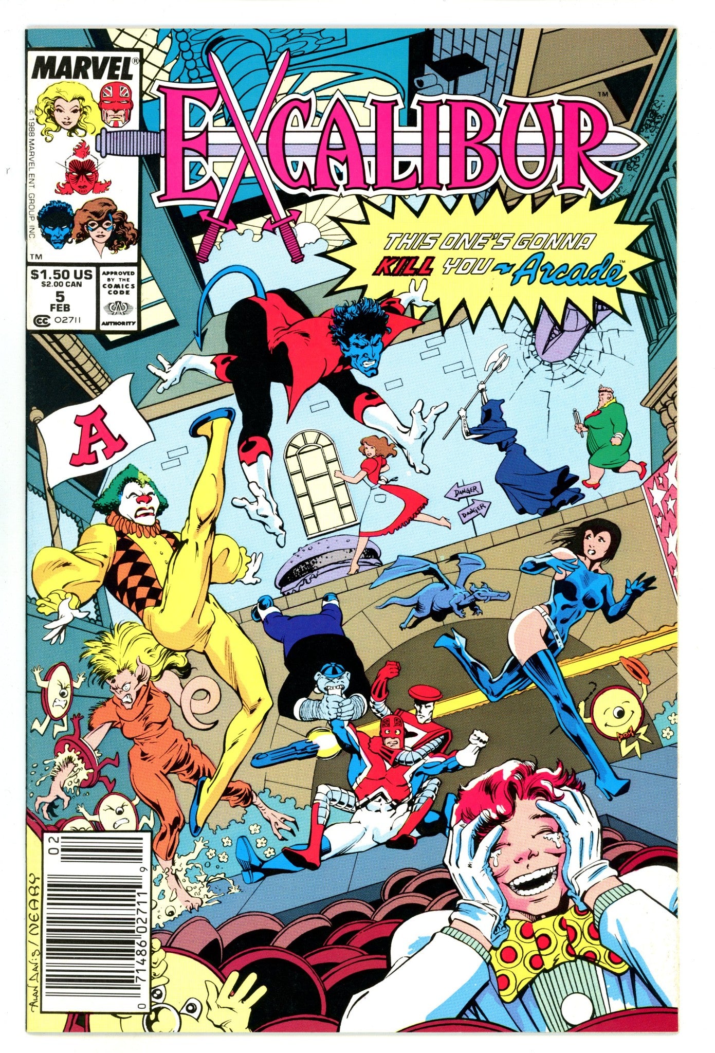 Excalibur Vol 1 5 High Grade (1989) Newsstand 