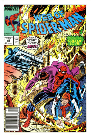 Web of Spider-Man Vol 1 43  High Grade   (1988)   Newsstand