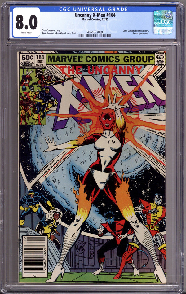 The Uncanny X-Men Vol 1 164 CGC 8.0 (VF)   (1982)     Newsstand