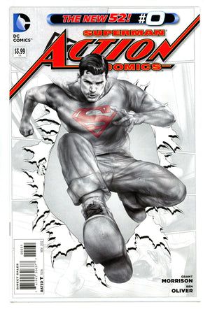 Action Comics Vol 2 0 VF+ (8.5) (2012) Oliver B&W Sketch Variant