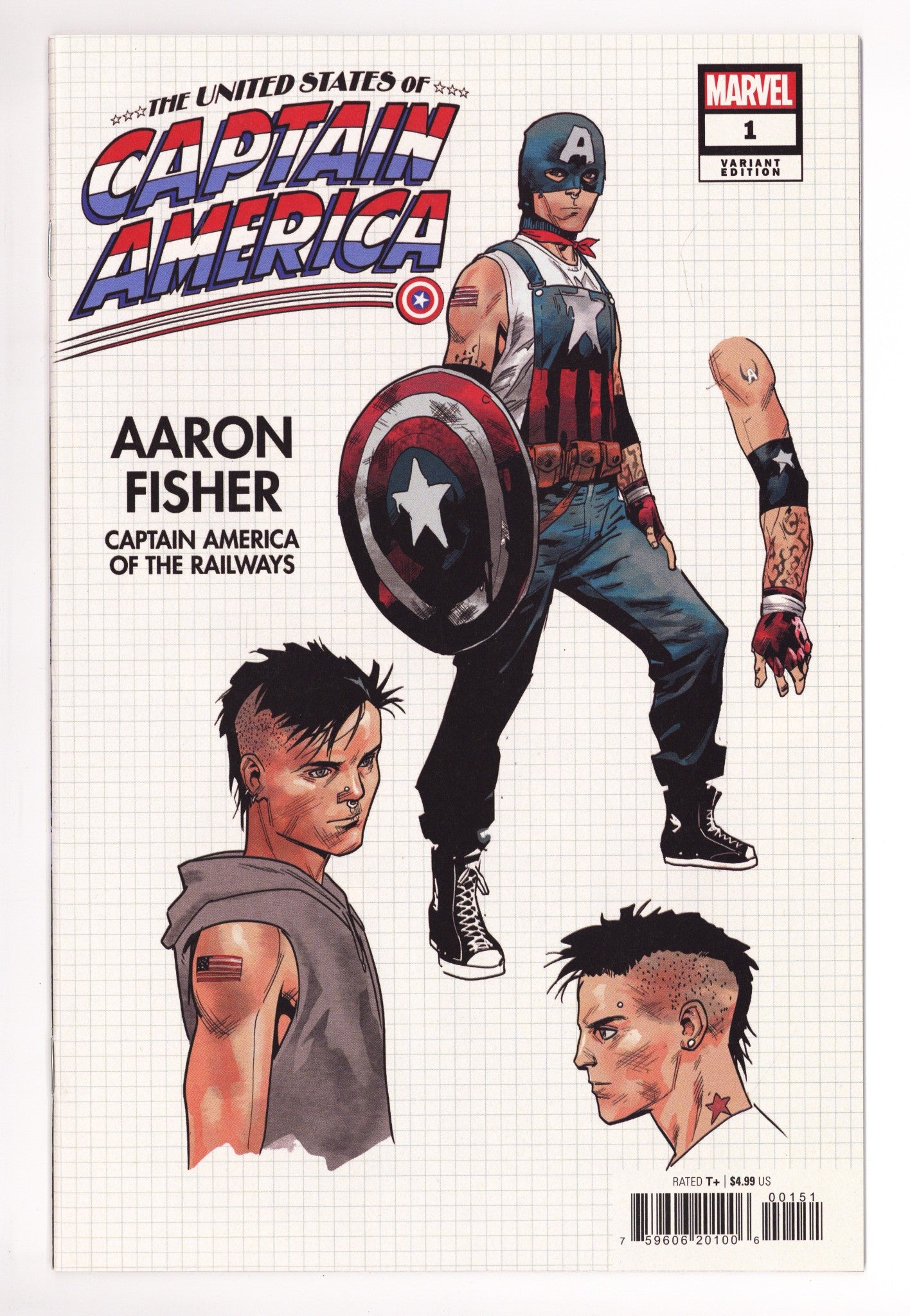 The United States of Captain America 1 High Grade (2021) Bazaldua Variant 