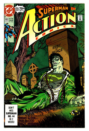 Action Comics Vol 1 653 High Grade (1990)