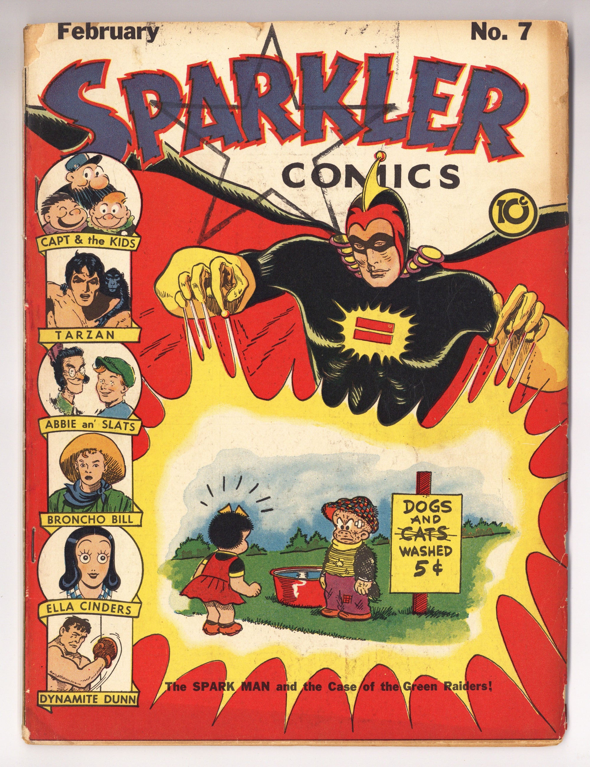 Sparkler Comics Vol 1 7 VG (4.0) Colour Touch (1942) 