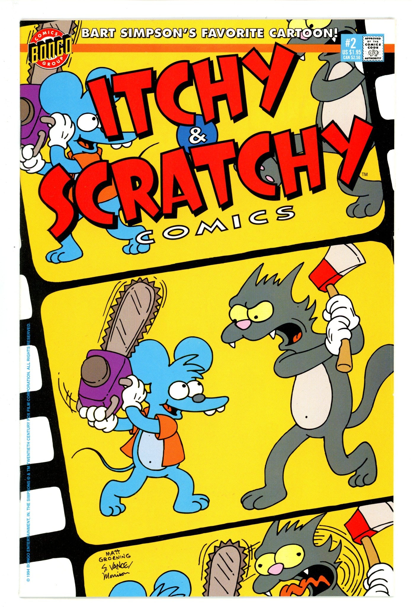 Itchy & Scratchy Comics 2 High Grade (1994) 