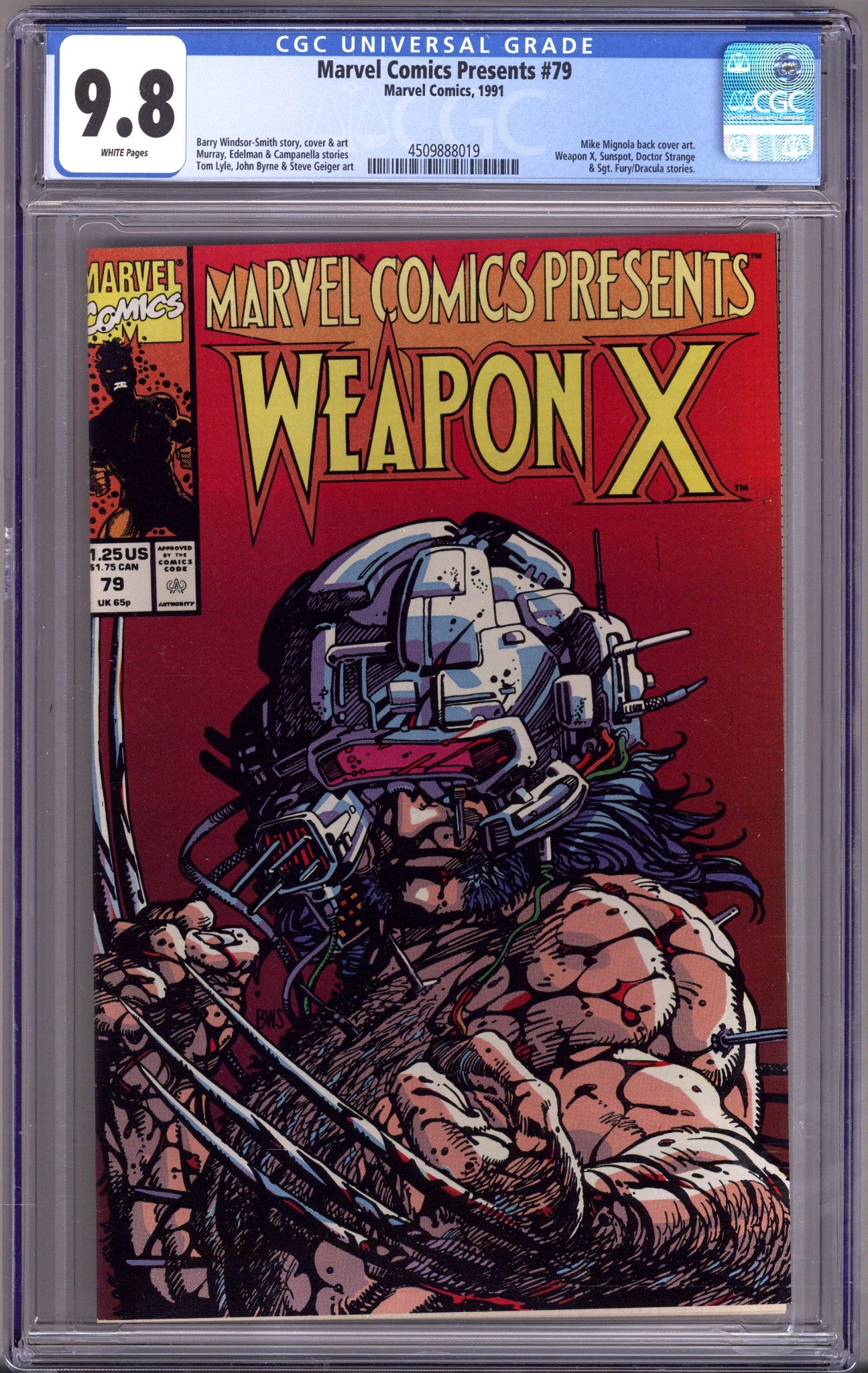 Marvel Comics Presents Vol 1 79 CGC 9.8 (NM/M) (1991) 