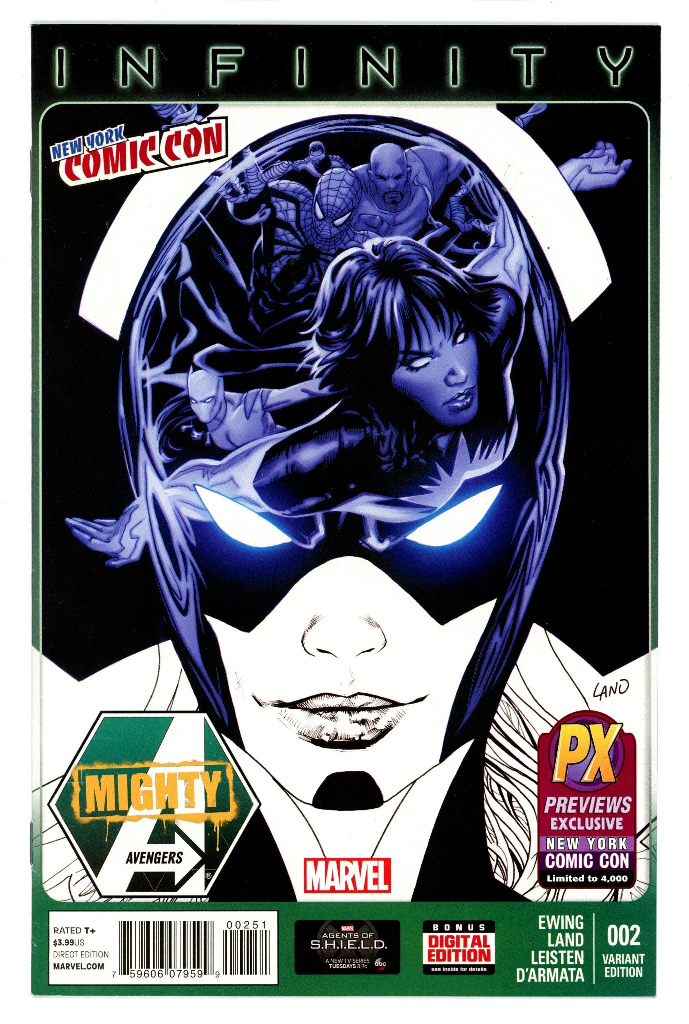 Mighty Avengers Vol 2 2 Mid Grade (2013) Land Exclusive Variant 