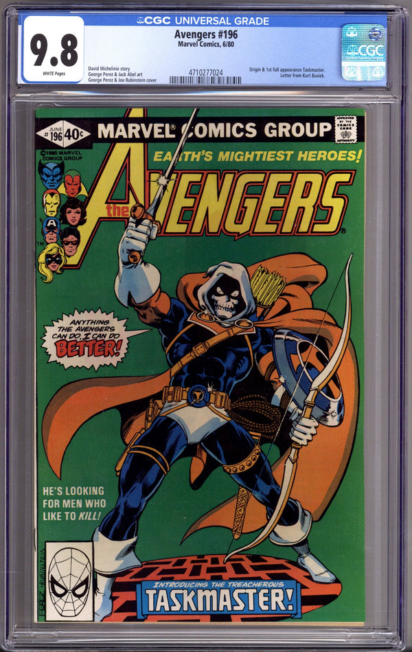 The Avengers Vol 1 196 CGC 9.8 (NM/M)   (1980)