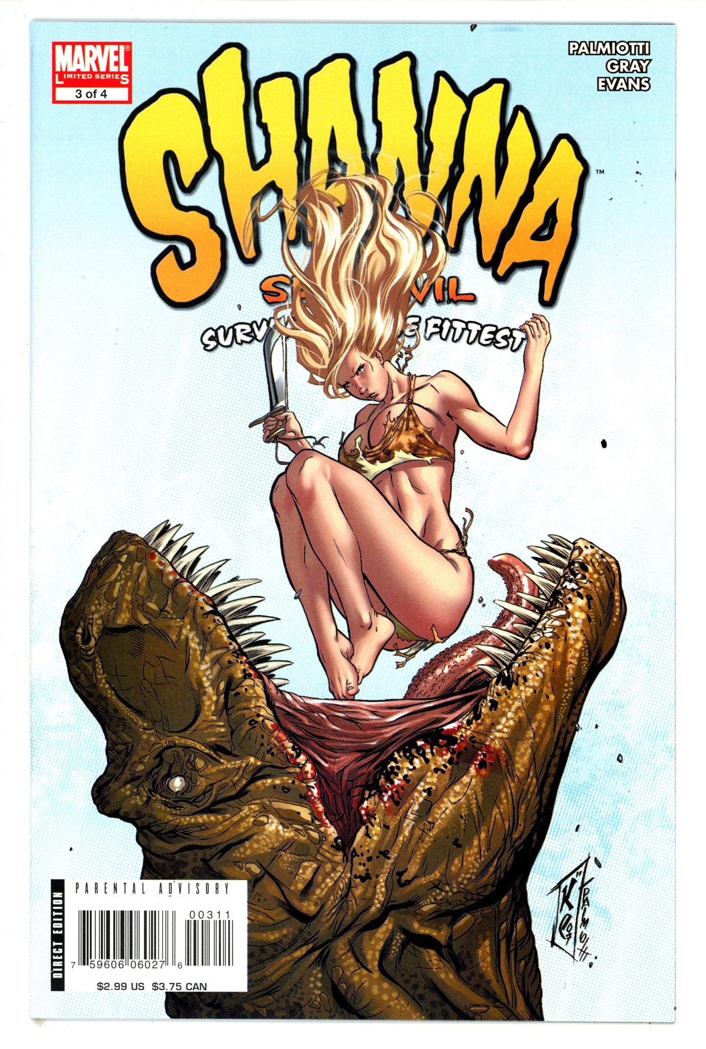 Shanna the She-Devil: Survival of the Fittest Vol 2 3 High Grade (2007) 