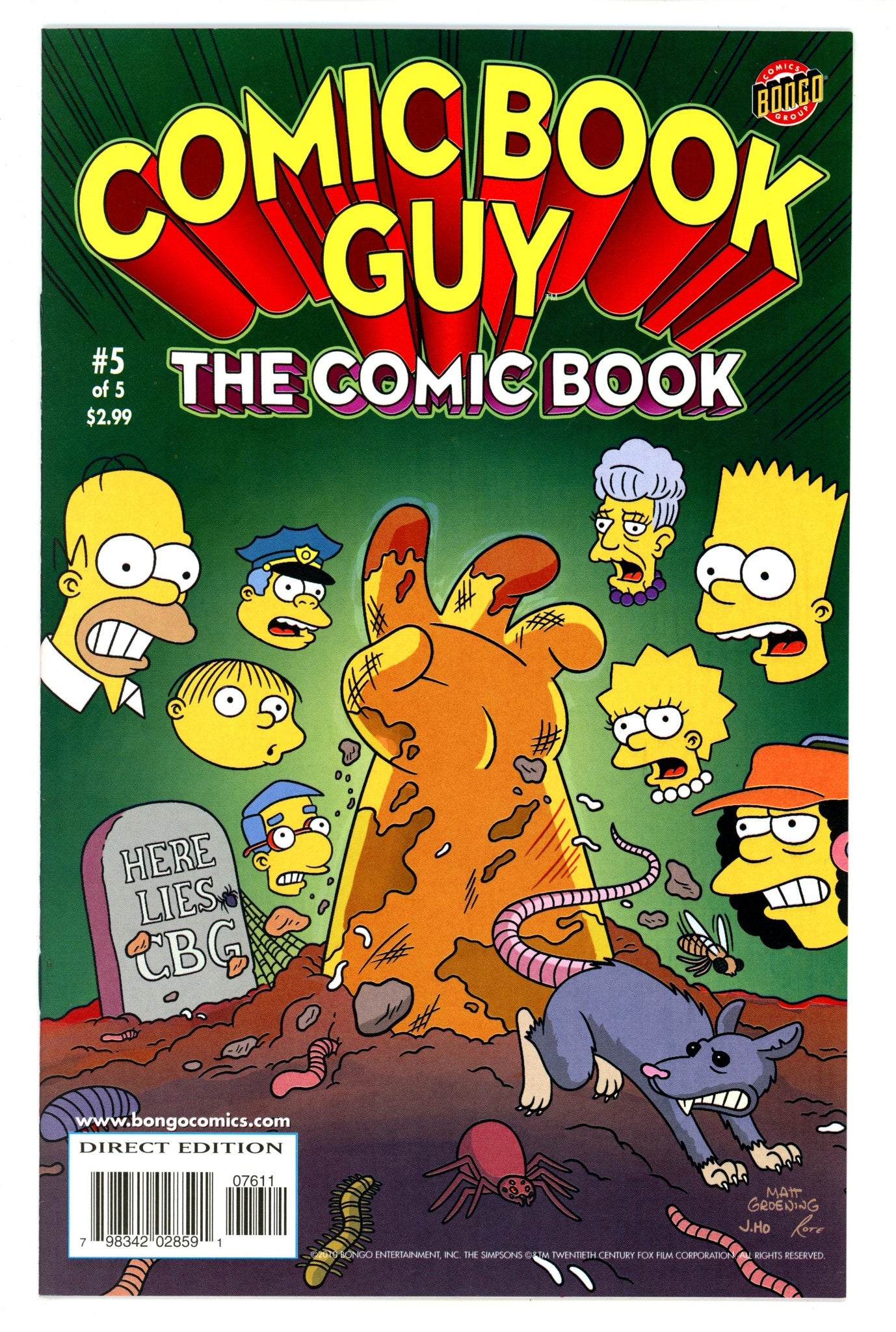Bongo Comics Presents Comic Book Guy: The Comic Book 5 VF+ (8.5) (2010) 