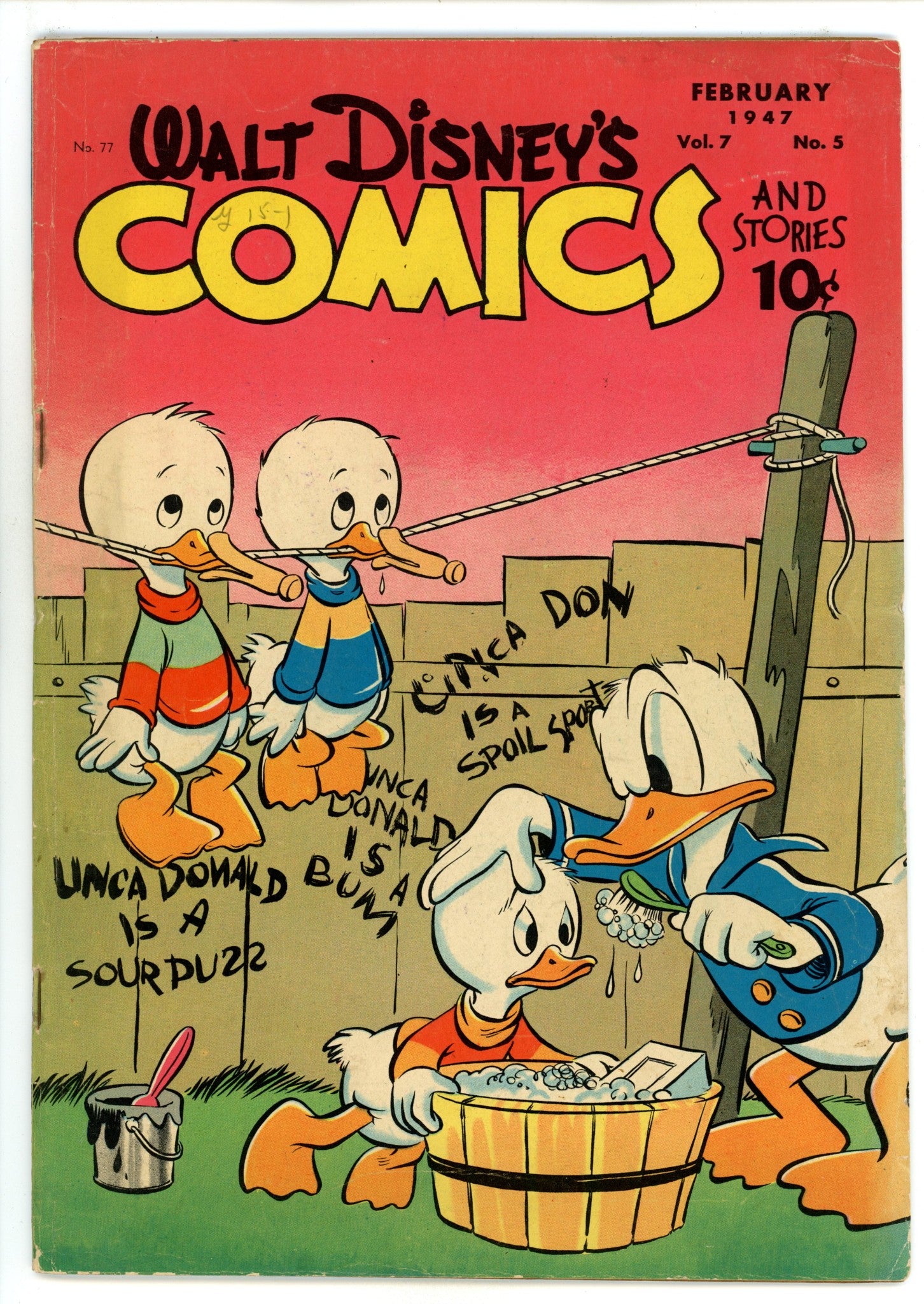Walt Disney's Comics and Stories Vol 7 5 (77) VG/FN (5.0) (1947) 