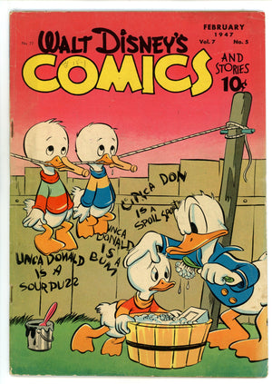 Walt Disney's Comics and Stories Vol 7 5 (77) VG/FN (5.0) (1947) 