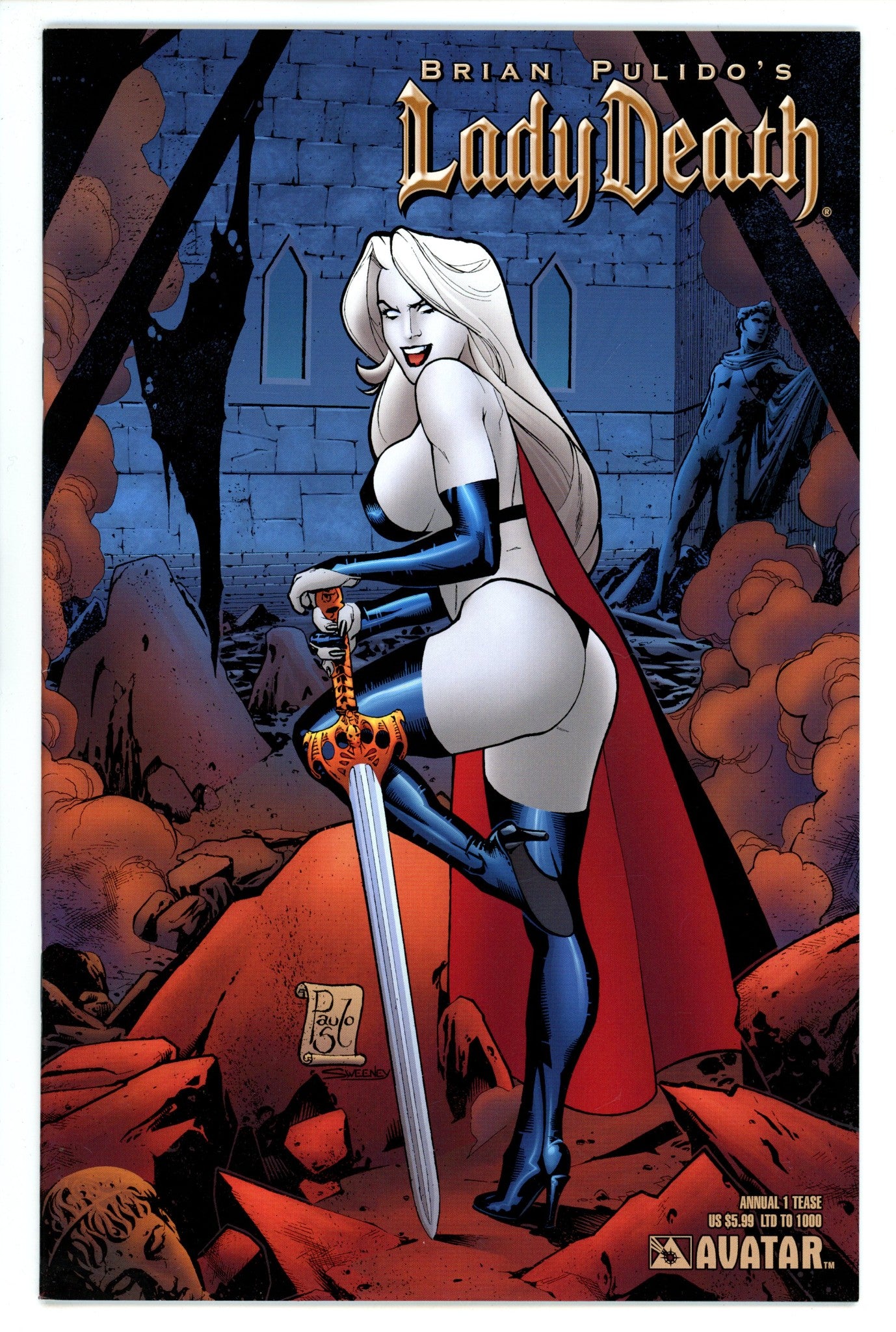 Brian Pulido's Lady Death: Annual 1 VF (8.0) Tease /1000 (2006) Siqueira Variant 