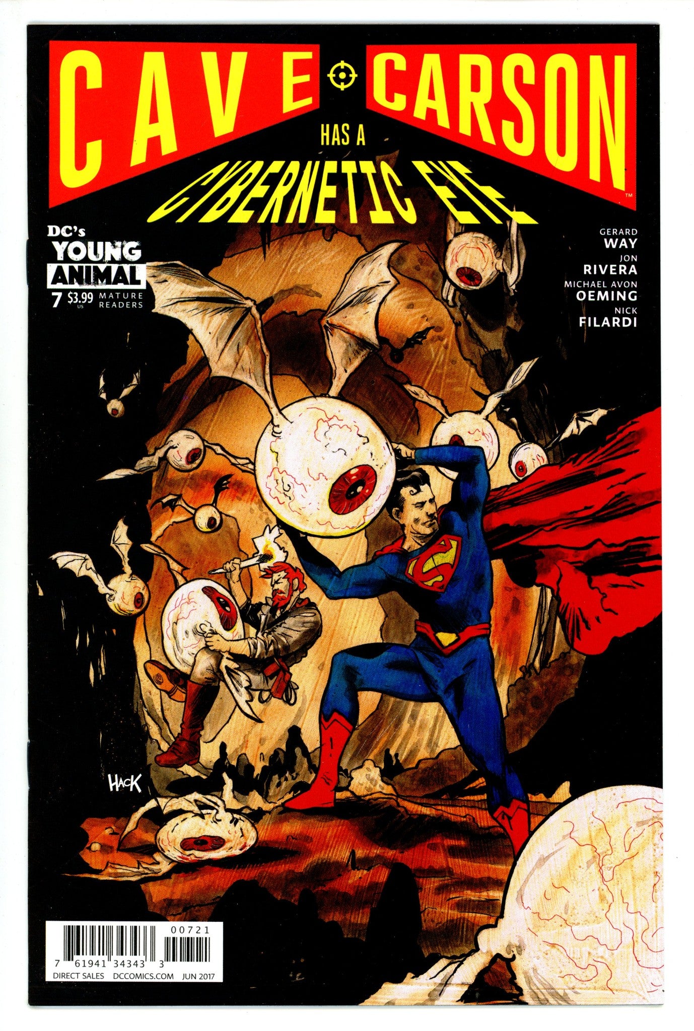 Cave Carson Has a Cybernetic Eye 7 High Grade (2017) Hack Variant 