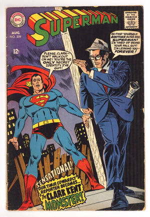 Superman Vol 1 209 Low Grade (1968)
