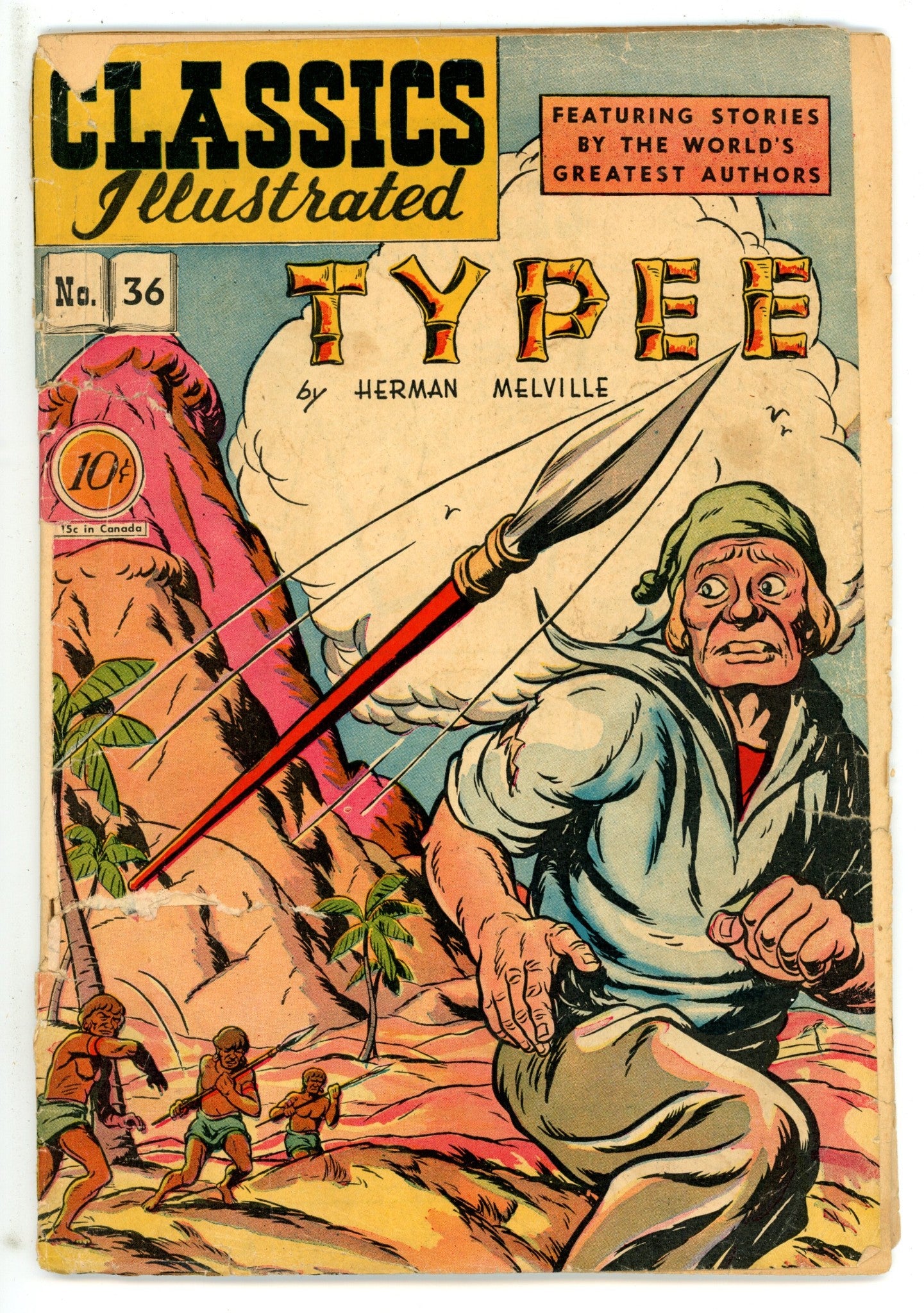 Classics Illustrated: Typee 36 Hrn 36 Cover Detached PR (1947)