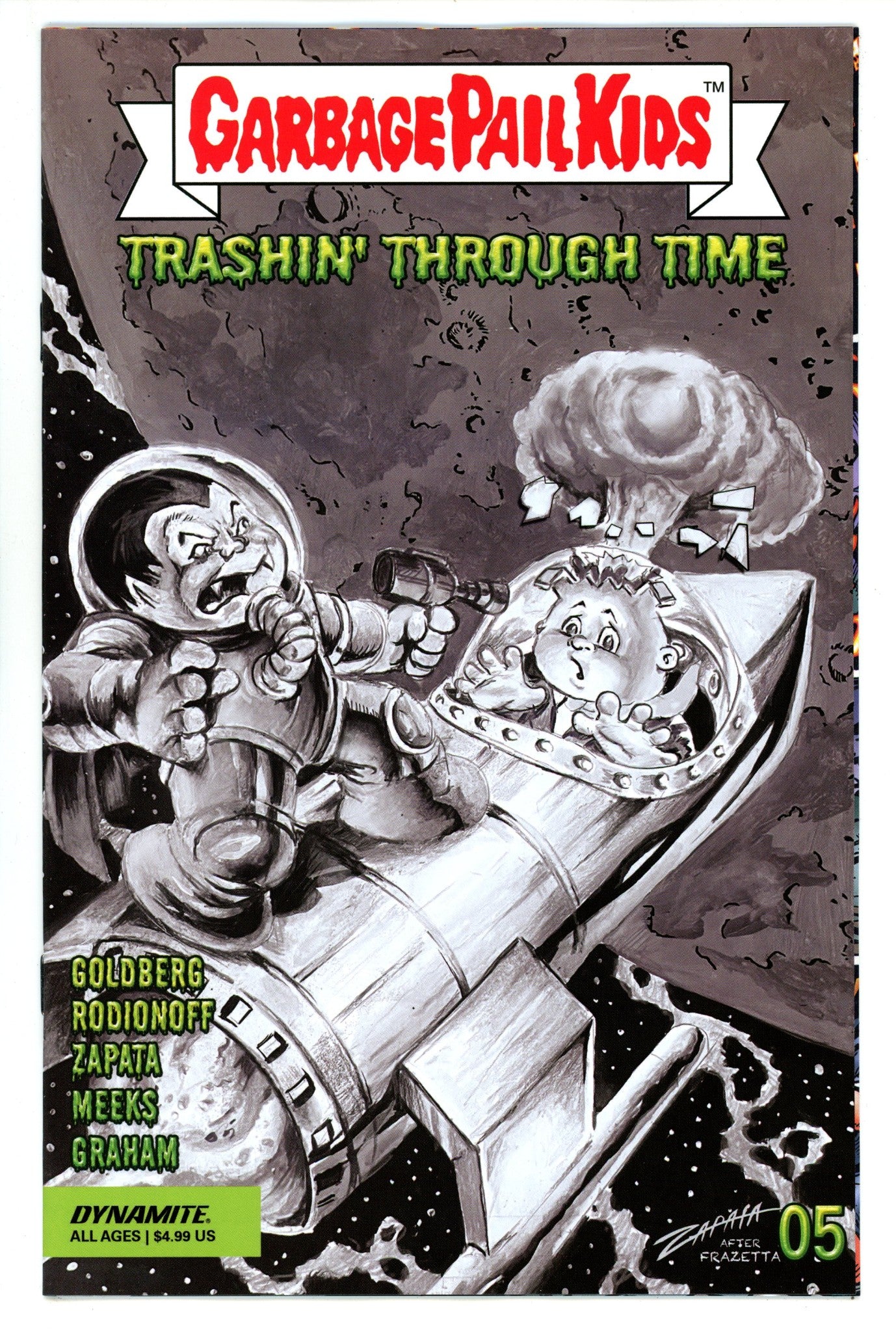 Garbage Pail Kids Through Time 5 Zapata B&W Incentive Variant (2024)