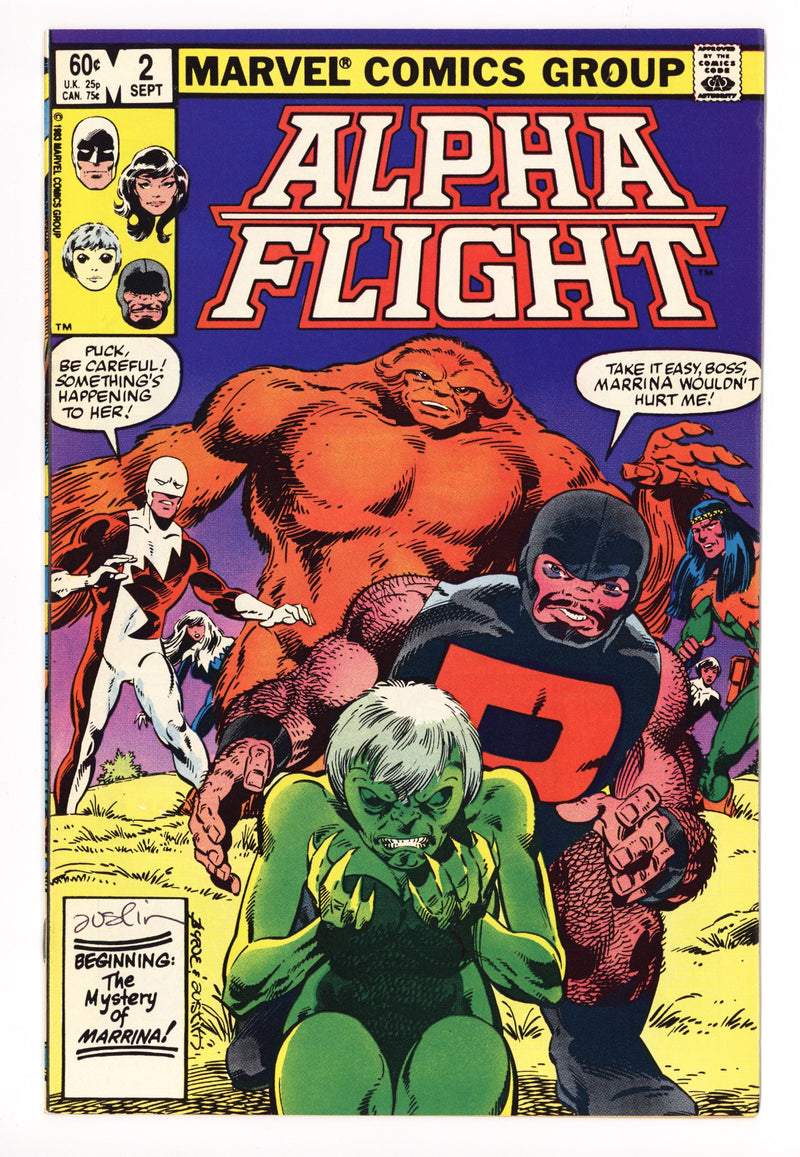 Alpha Flight Vol 1 2 VF (8.0) (1983) Signed x1 Cover Terry Austin 