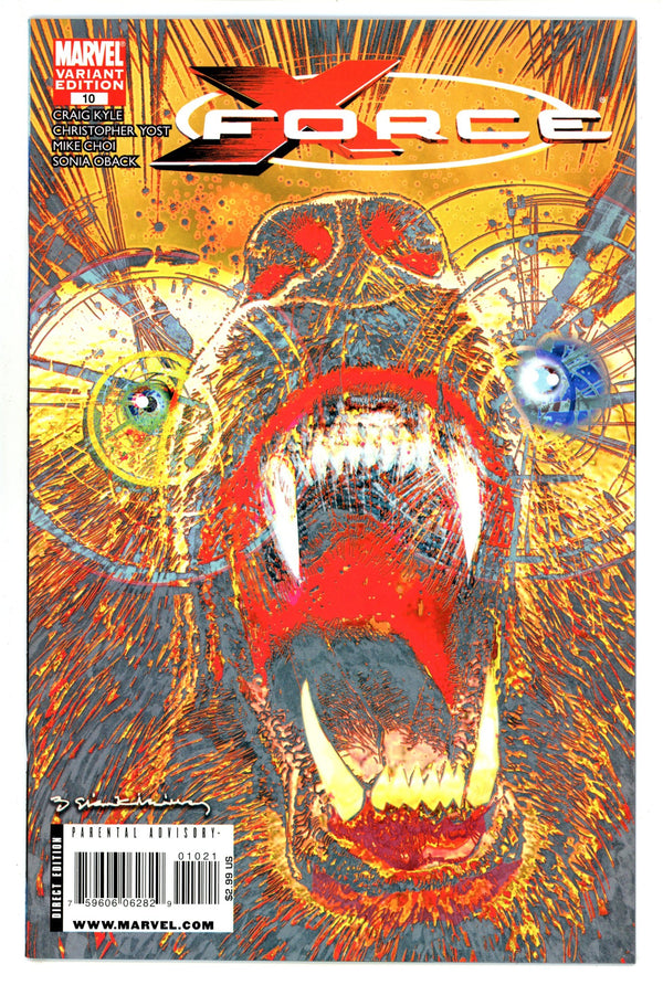 X-Force Vol 3 10 VF/NM (9.0) (2009) Sienkiewicz Incentive Variant