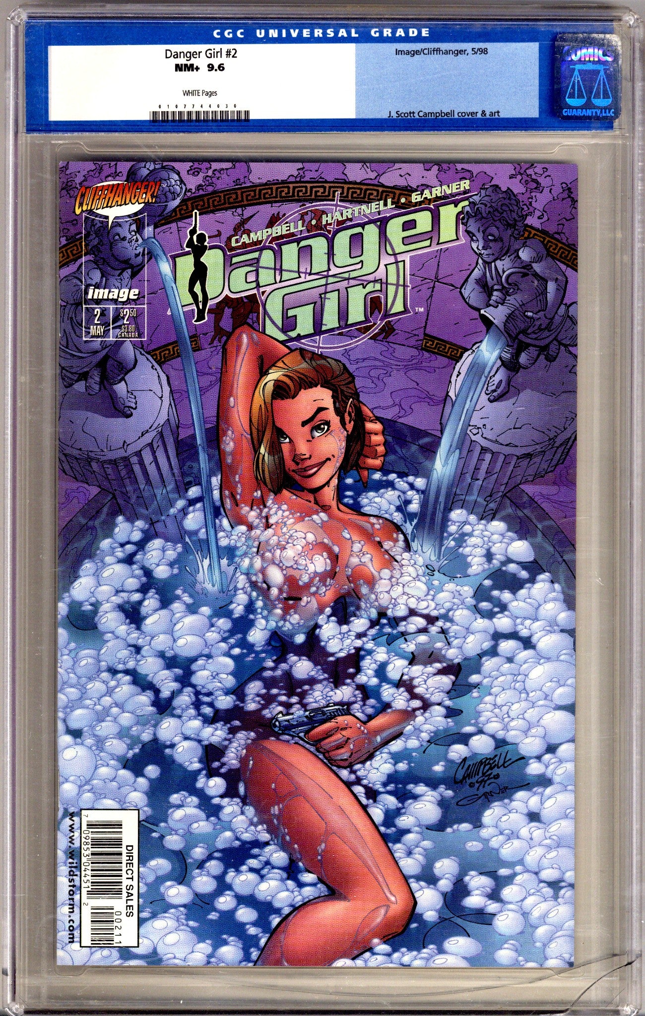 Danger Girl 2 CGC 9.6 (NM+) Cracked Case (1998) 