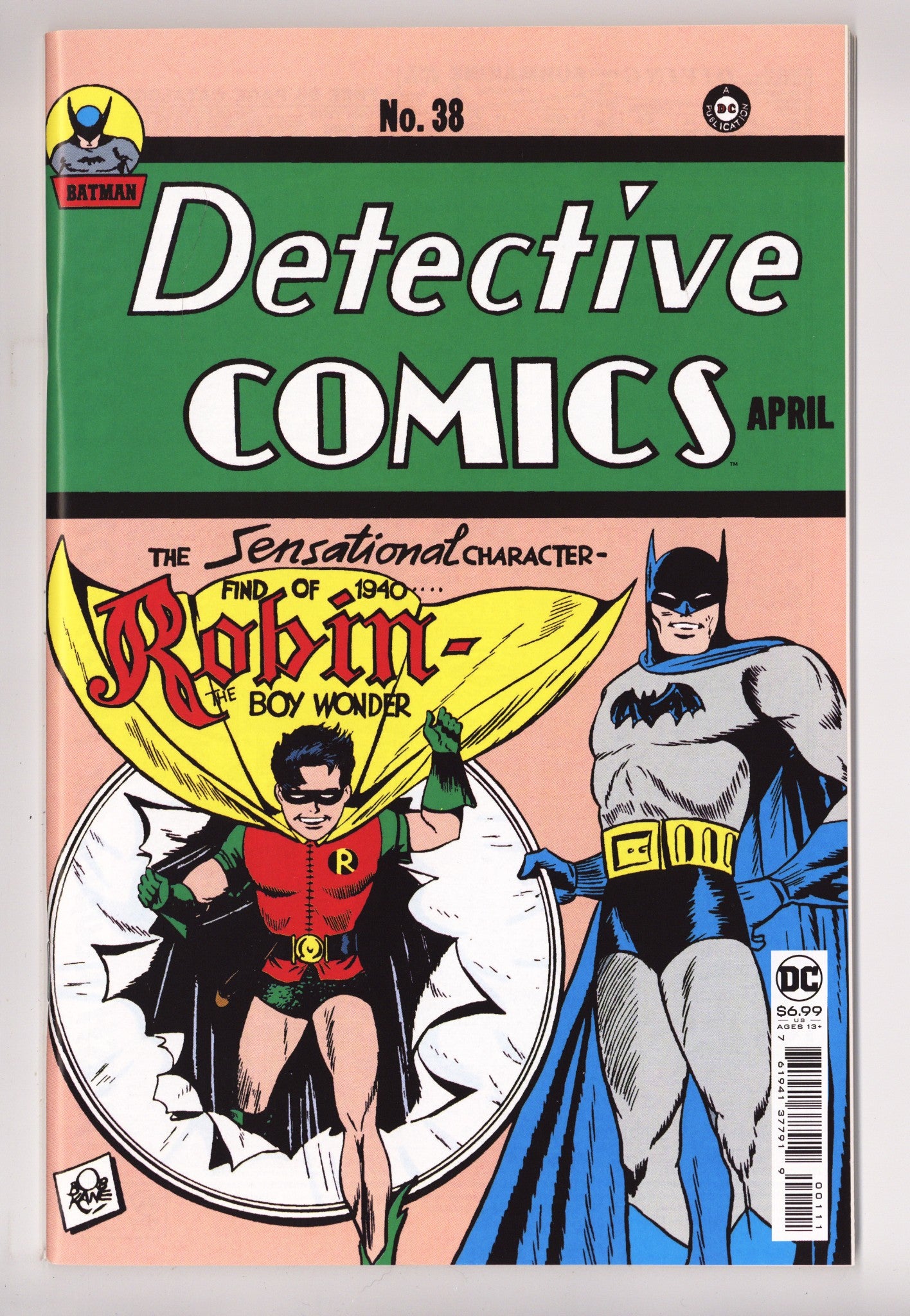 Detective Comics 38 (Facsimile Edition)   [nn]  High Grade   (2023)        