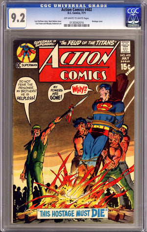 Action Comics Vol 1 402 CGC 9.2 (NM-) (1971)