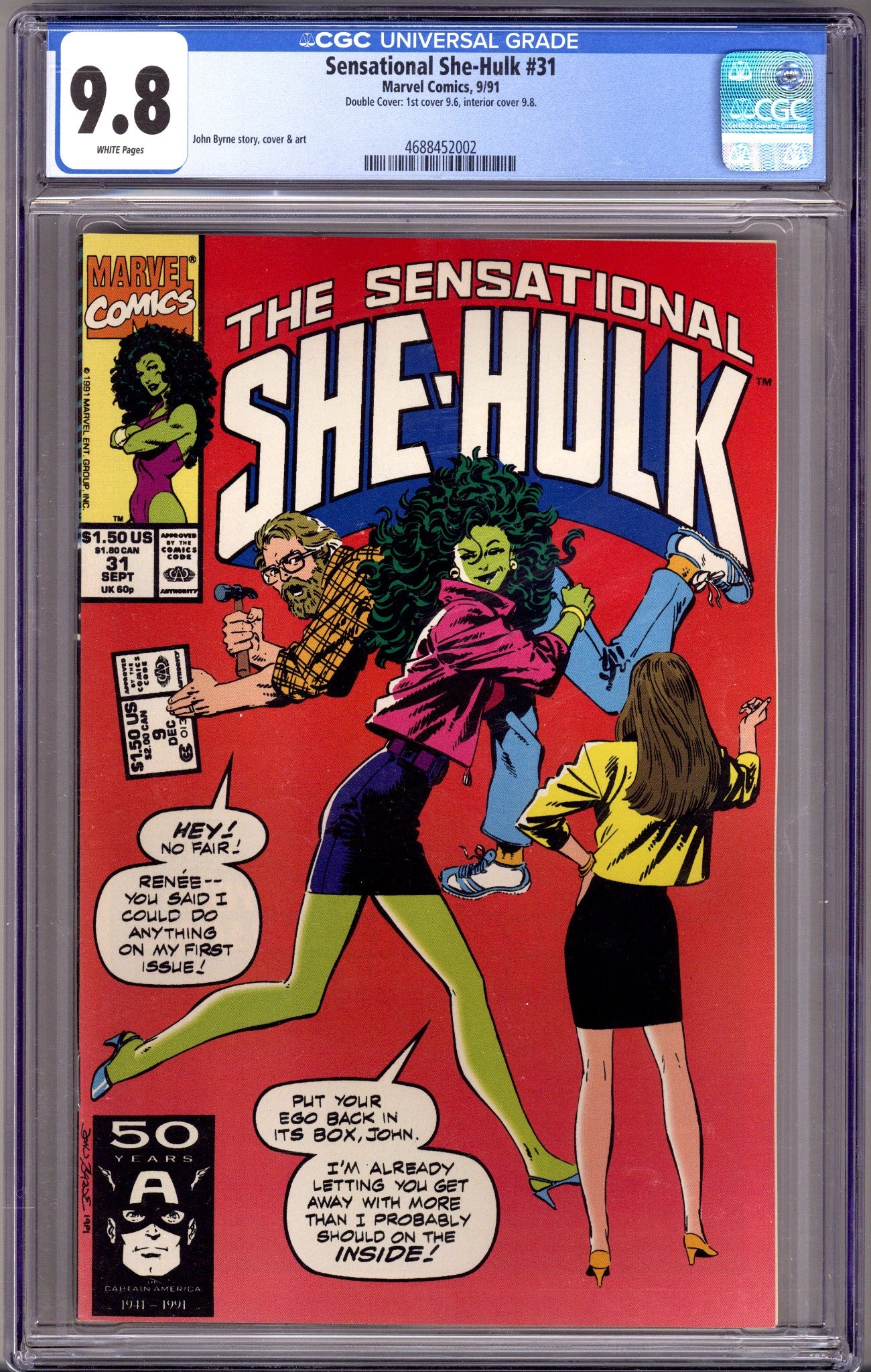 The Sensational She-Hulk 31 CGC 9.8 (NM/M) Double Cover (1991) 