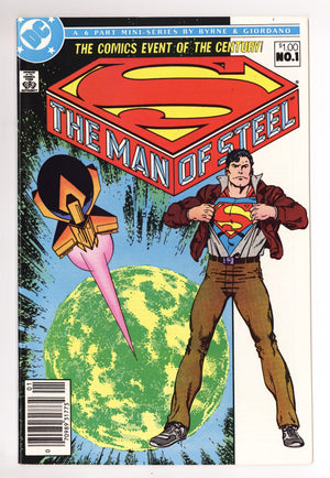 The Man of Steel Vol 1 1 NM- (9.2) (1986) Canadian Price Variant