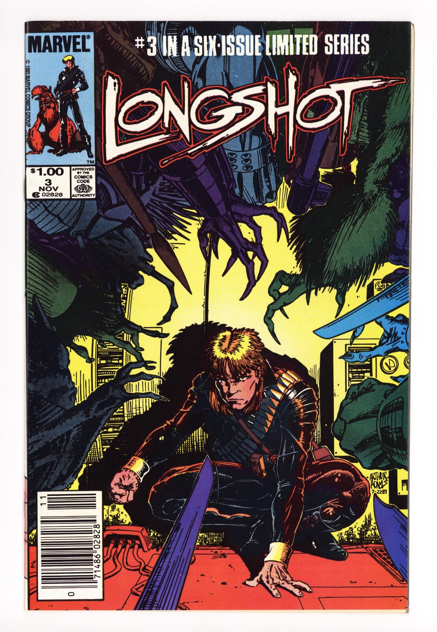 Longshot Vol 1 3 VF (8.0) (1985) Canadian Price Variant 