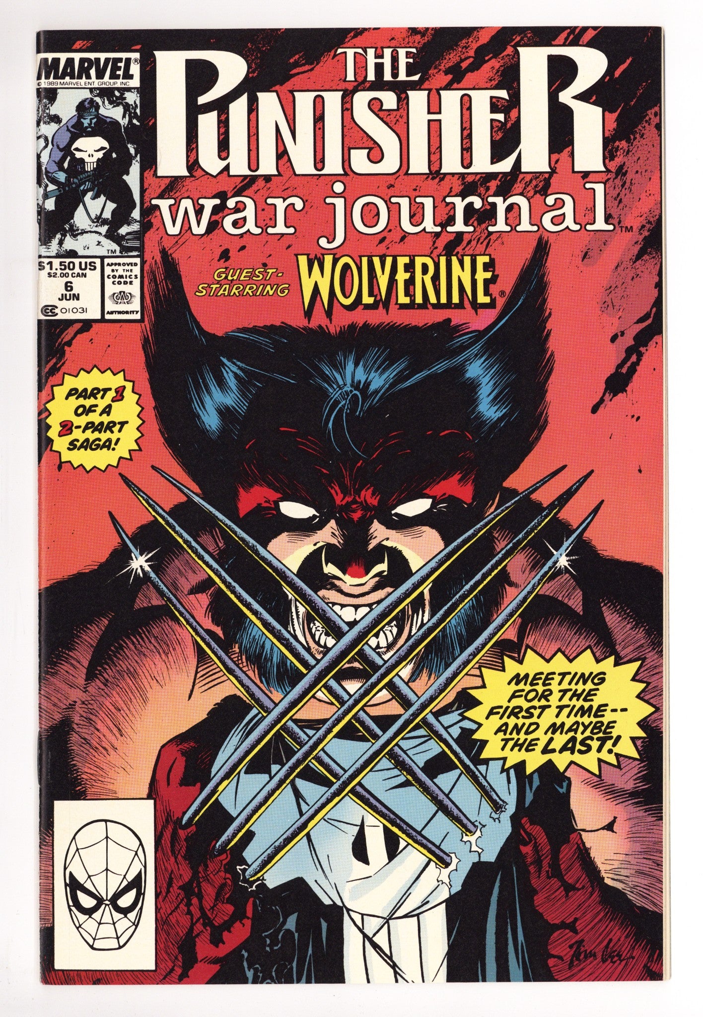 The Punisher War Journal Vol 1 6 NM- (9.2) (1989) 