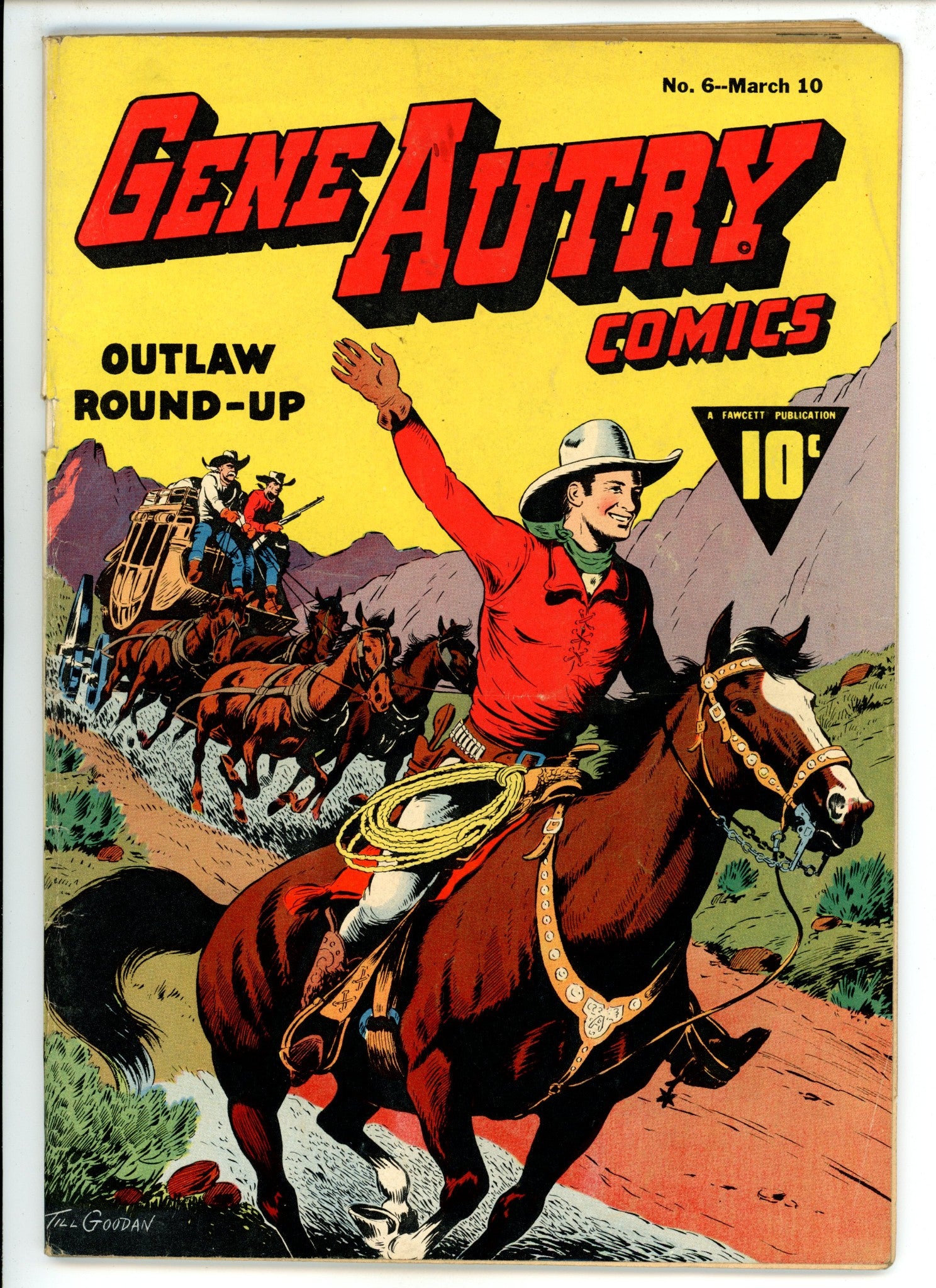 Gene Autry Comics 6 VG+ (4.5) (1943) 
