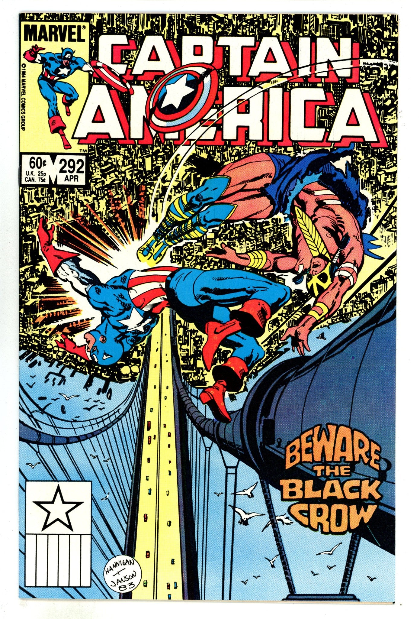 Captain America Vol 1 292 High Grade (1984) 