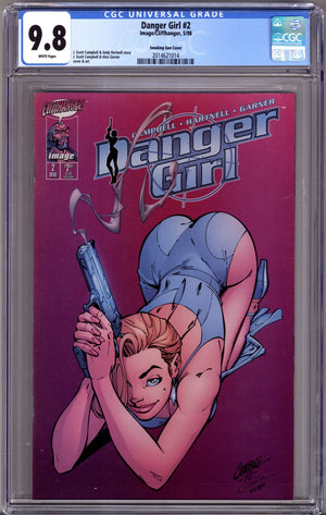 Danger Girl 2 CGC 9.8 (NM/M) Sun Faded (1998) Campbell Variant