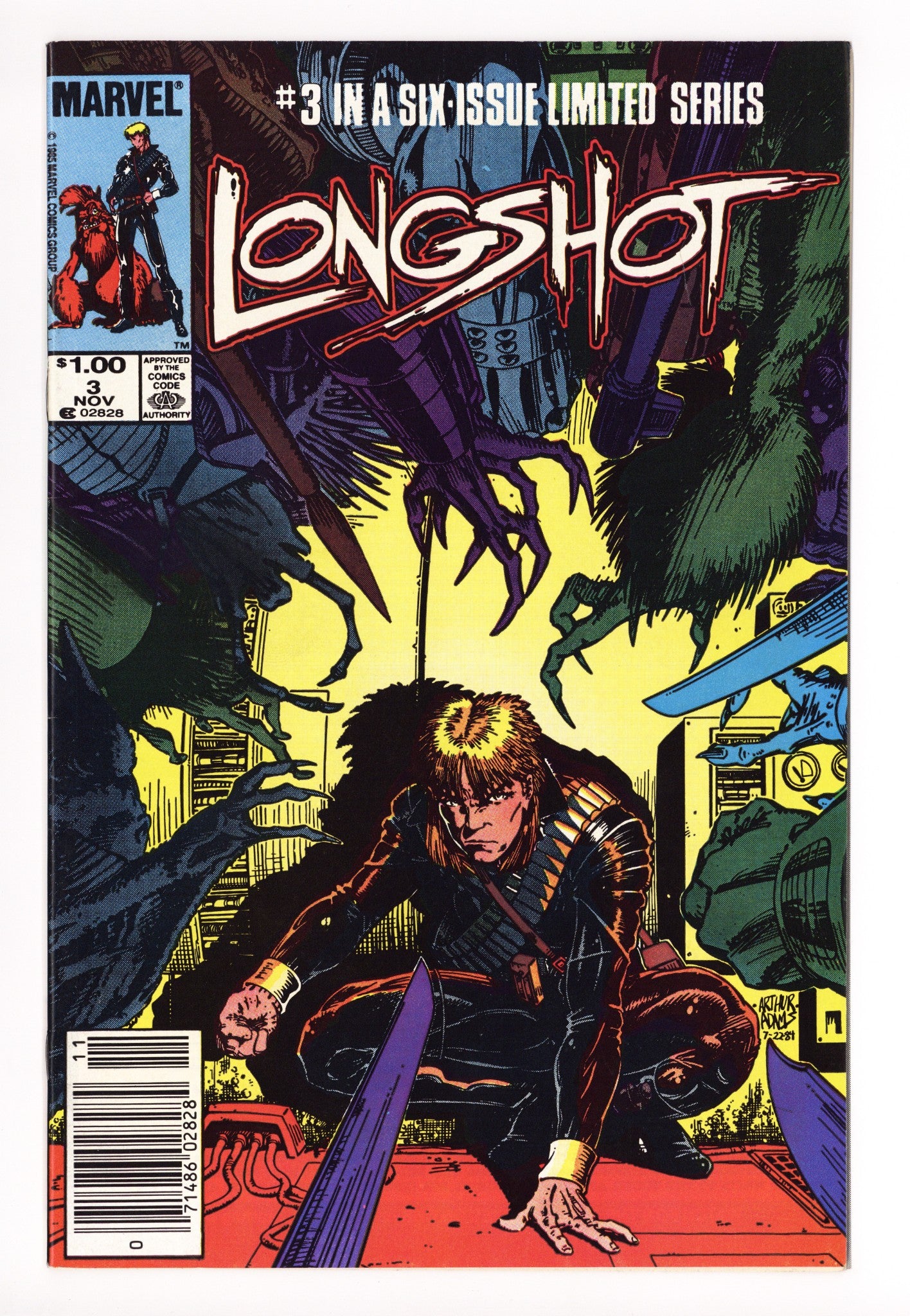 Longshot Vol 1 3 VF/NM (9.0) (1985) Canadian Price Variant 
