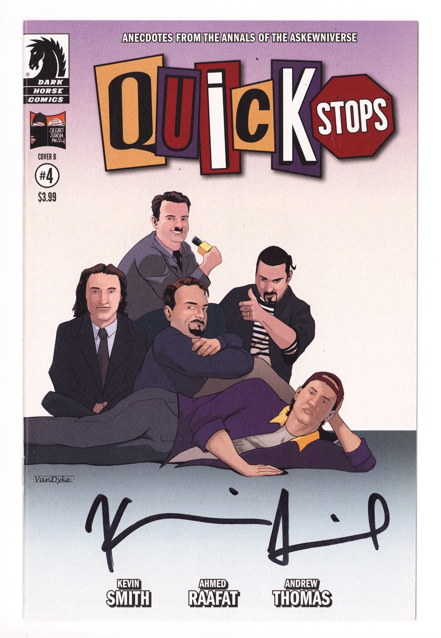 Quick Stops 4 High Grade (2023) VanDyke Variant Signed x1 Cover Kevin Smith 