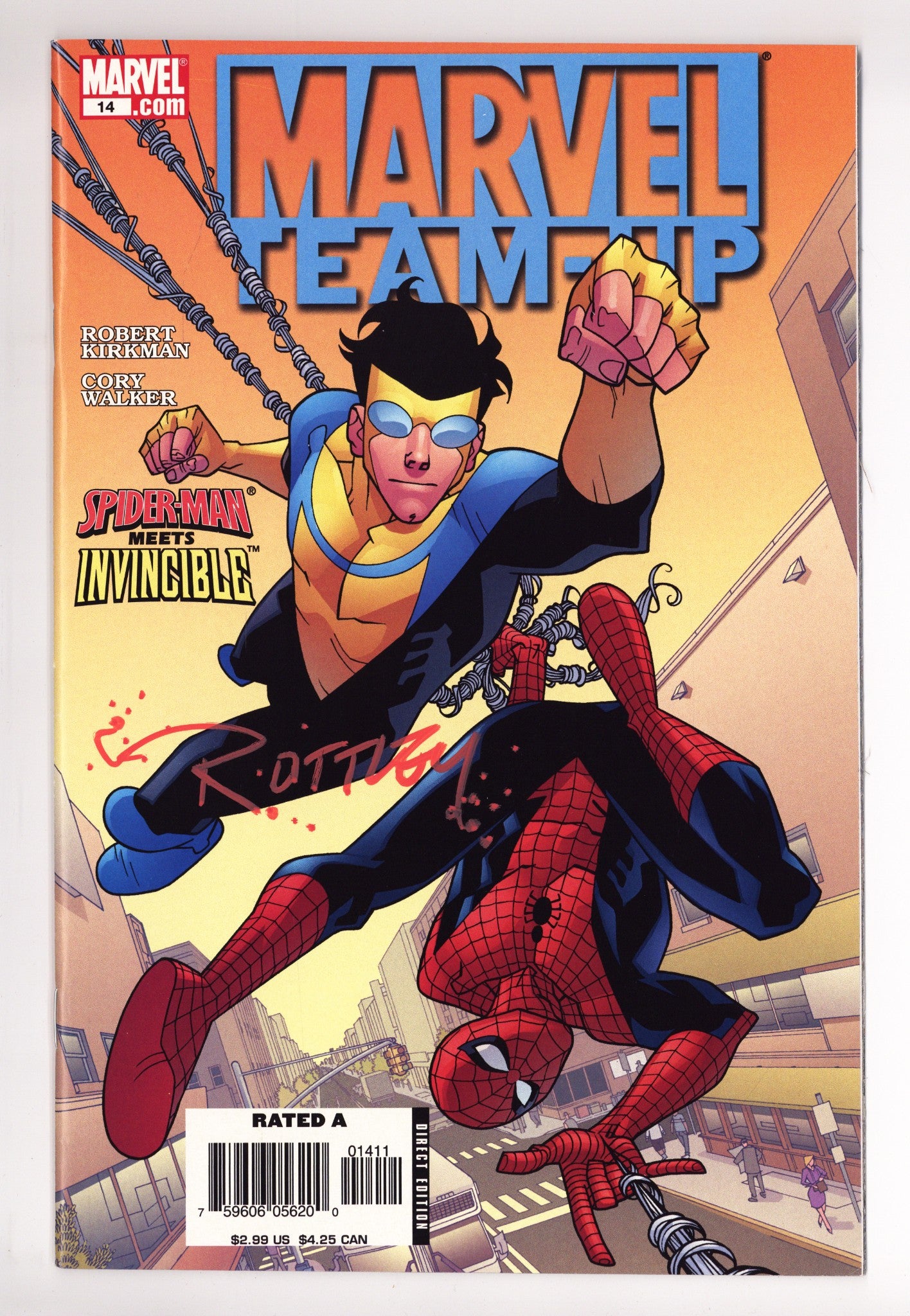 Marvel Team-Up Vol 3 14 VF (8.0) (2006) Signed x1 Cover Ryan Ottley 