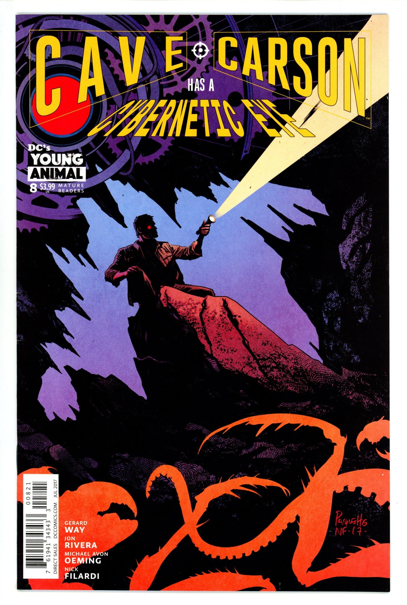 Cave Carson Has a Cybernetic Eye 8 High Grade (2017) Paquette Variant 