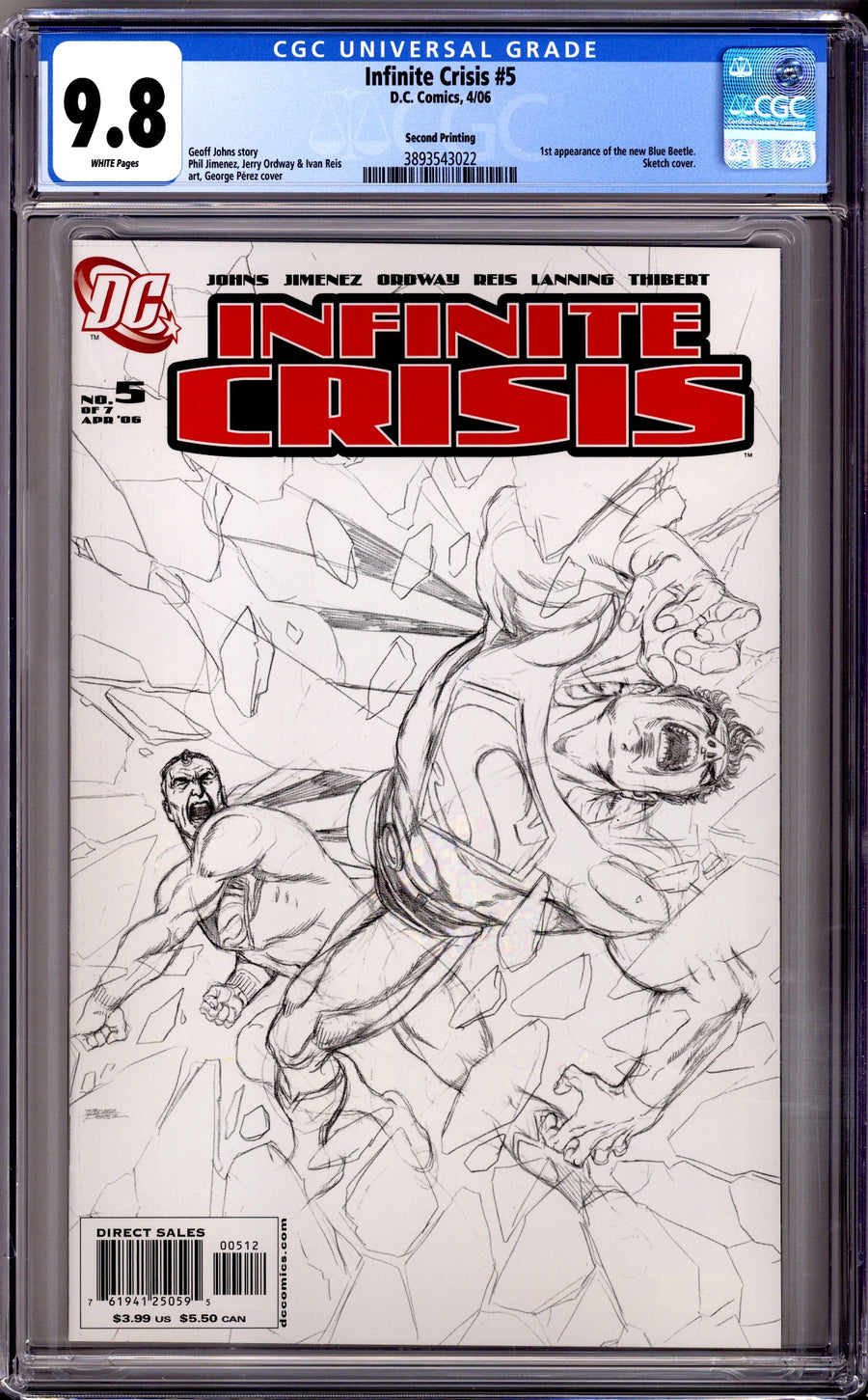 Infinite Crisis 5 CGC 9.8 (NM/M) (2006) 2nd Print 