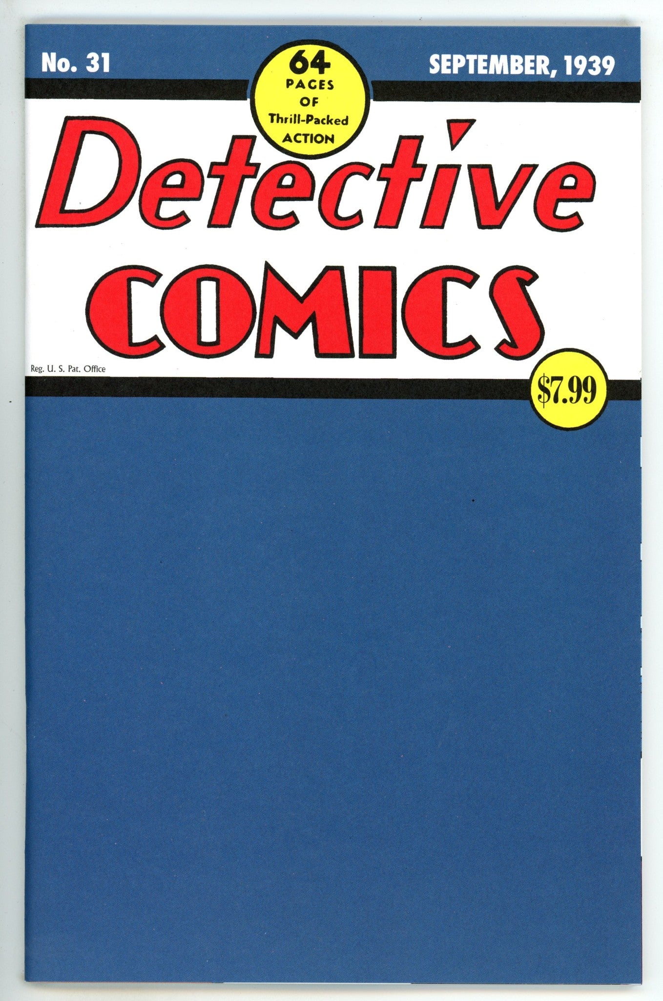Detective Comics Vol 1 31 Facsimile Blank Variant (2025)