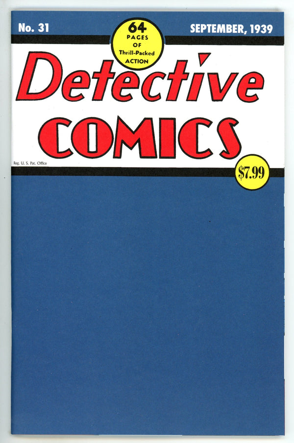 Detective Comics Vol 1 31 Facsimile Blank Variant (2025)
