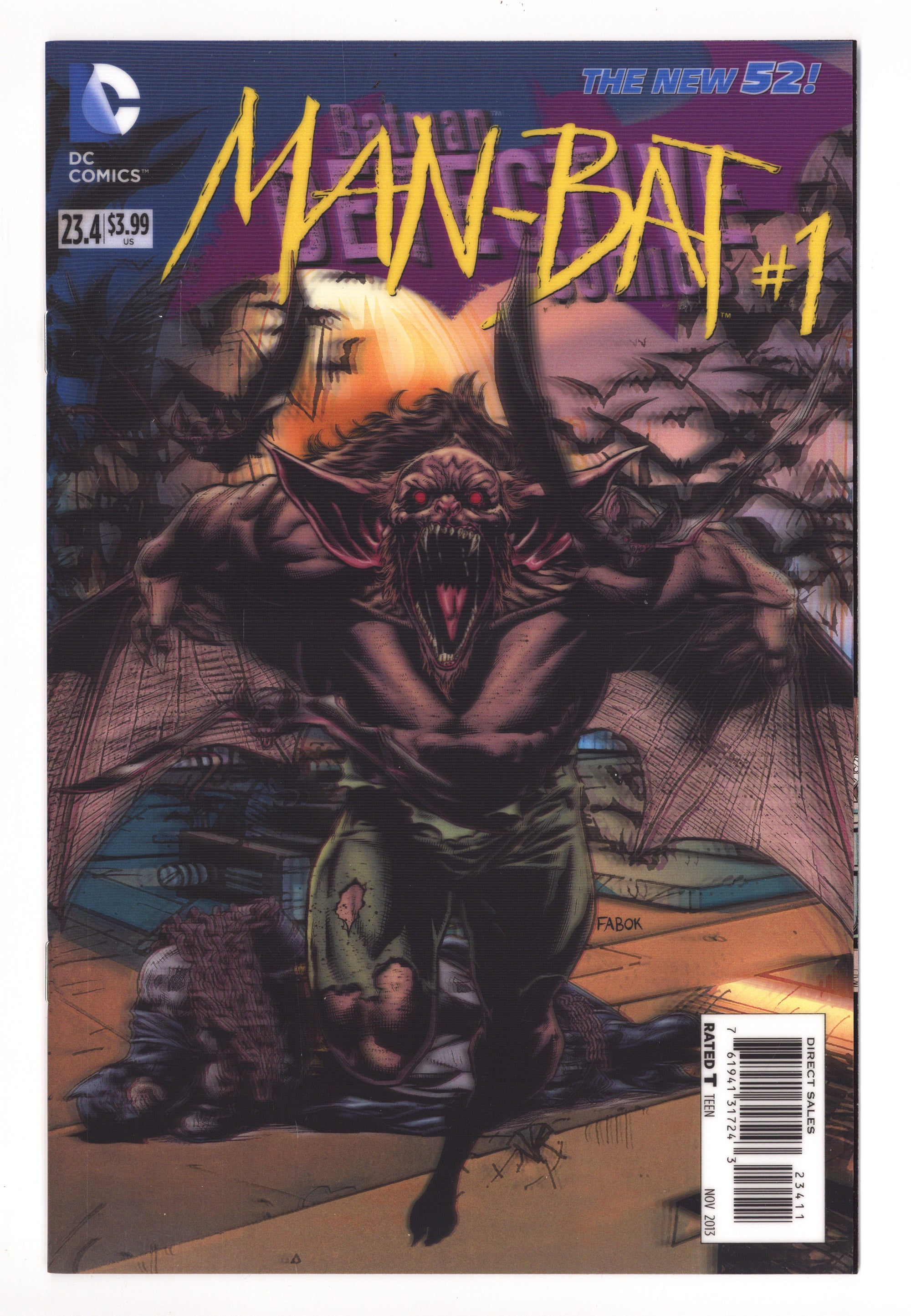 Detective Comics Vol 2 23.4 High Grade (2013) Fabok Lenticular Variant 