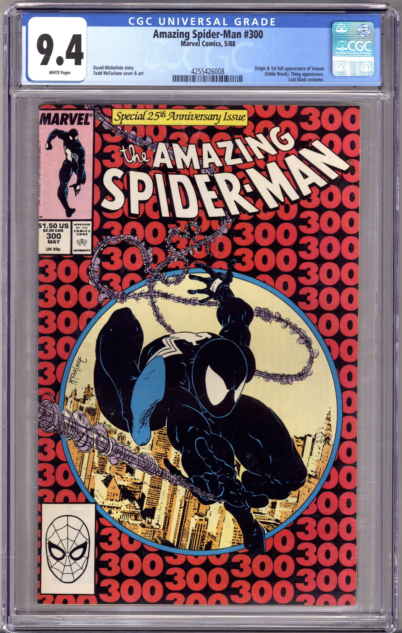 The Amazing Spider-Man Vol 1 300 CGC 9.4 (NM) (1988) 