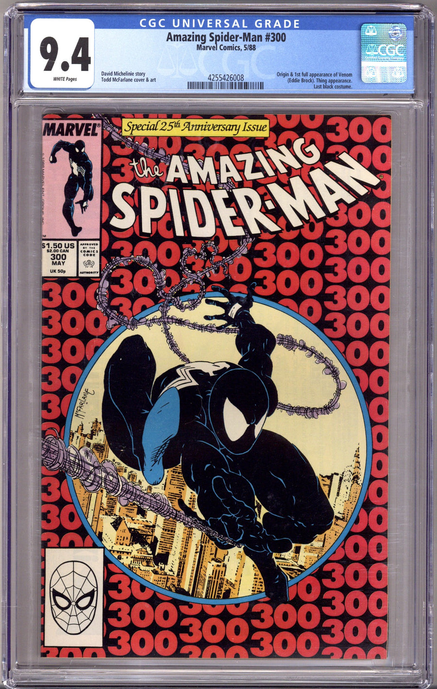 The Amazing Spider-Man Vol 1 300 CGC 9.4 (NM) (1988) 